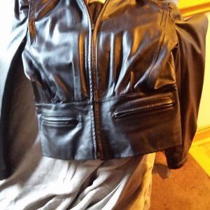 Teen leather coat size 14 brand bermans